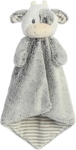 ebba Aurora® Snuggly Cuddlers Luvster™ Coby Cow Baby Stuffed Animal - Comforting Companion - Security and Sleep Aid - Gray 16 Inches