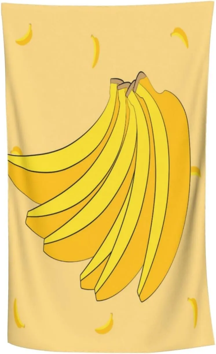 EkcoS Cartoon Banana Microfiber Absorbent Bath Towel,Soft and Absorbent, Towels for Bathroom, Gym, Hotel, and Spa (32x52inches)