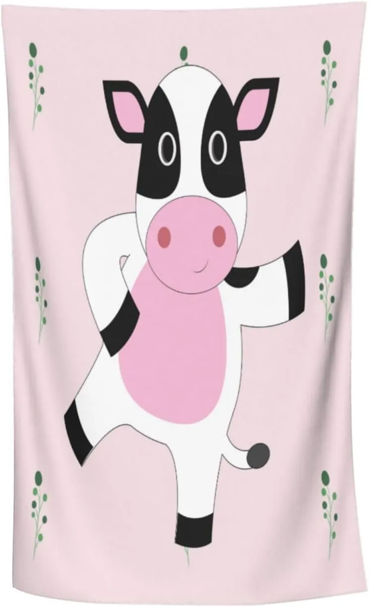 EkcoS Cartoon Calf Microfiber Absorbent Bath Towel,Soft and Absorbent, Towels for Bathroom, Gym, Hotel, and Spa (32x52inches)