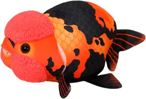 ELAINREN Ultra-Soft Goldfish Stuffed Pillow Chubby Bubble Fish Plush Toy Lifelike 3D Ranchu Carp Plushies Cushion Decor Gifts/19.6''