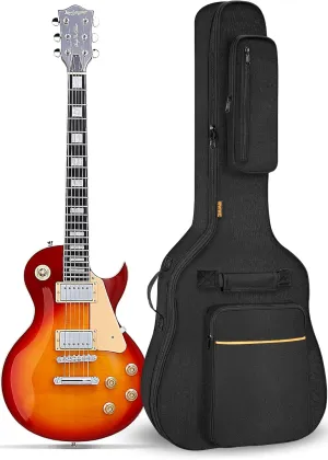 Electric Guitar Bag Dust Cover Water Resistent Dual Adjustable Shoulder Strap Guitar Case Gig Bag No Padding, Bag Only