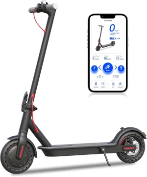 Electric Scooter for Adults, 350W/Max 500W Motor, 19Mph, 8.5" Solid Tires Fast E Scooter, Max 21 Miles Long Range Foldable Sport Scooters for Commuting with Dual Braking System