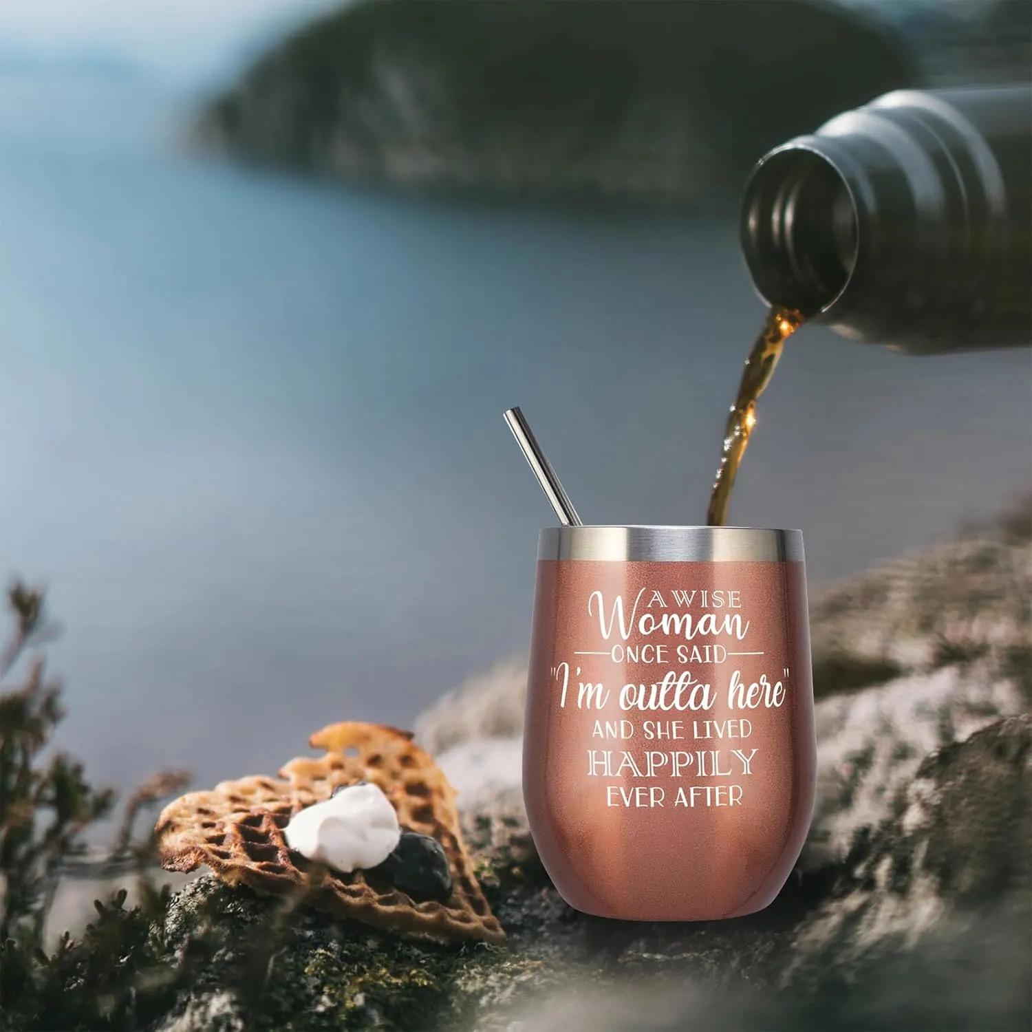 ELEGANTPARK Retirement Gifts for Women 2025 Coworker leaving Gifts for Women Retirement Tumbler for Going Away Farewell Goodbye Friends Teacher Boss Rose Gold Cup 12 OZ