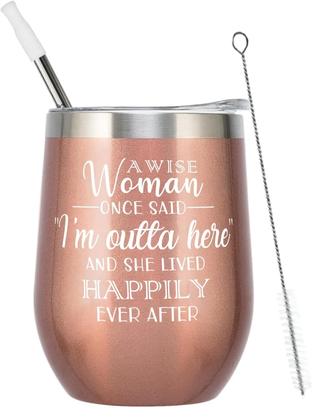 ELEGANTPARK Retirement Gifts for Women 2025 Coworker leaving Gifts for Women Retirement Tumbler for Going Away Farewell Goodbye Friends Teacher Boss Rose Gold Cup 12 OZ
