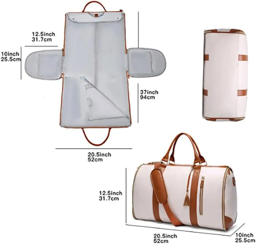 Emmafy Travel Bags for Women, 2025 New Luux Travel Bag Garment Bag, Garment Duffle Bags for Travel, Carry On Garment Bag(Pink)