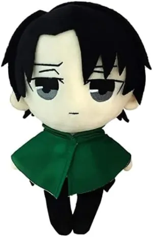 Eren Jaeger Plush Doll 7.87" Scout Regiment Plushie Doll Levi Soldiers Cosplay Plush Cute Stuffed Anime Figure Toy (20cm)