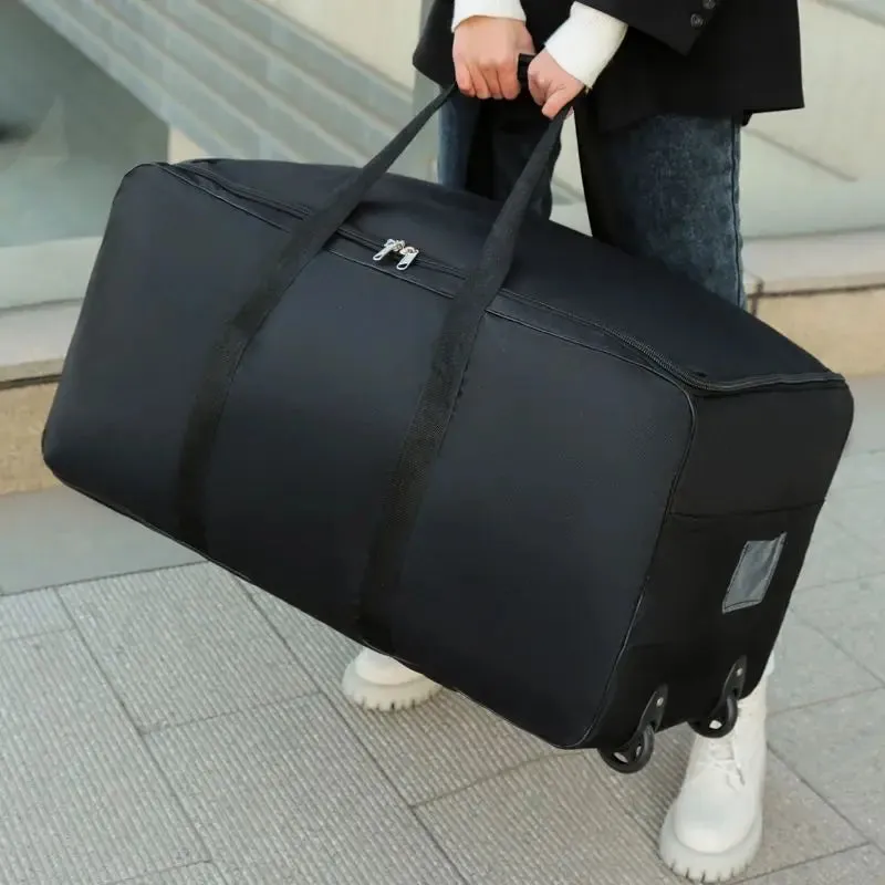 Expandable Foldable Wheel Luggage Carrier Bag