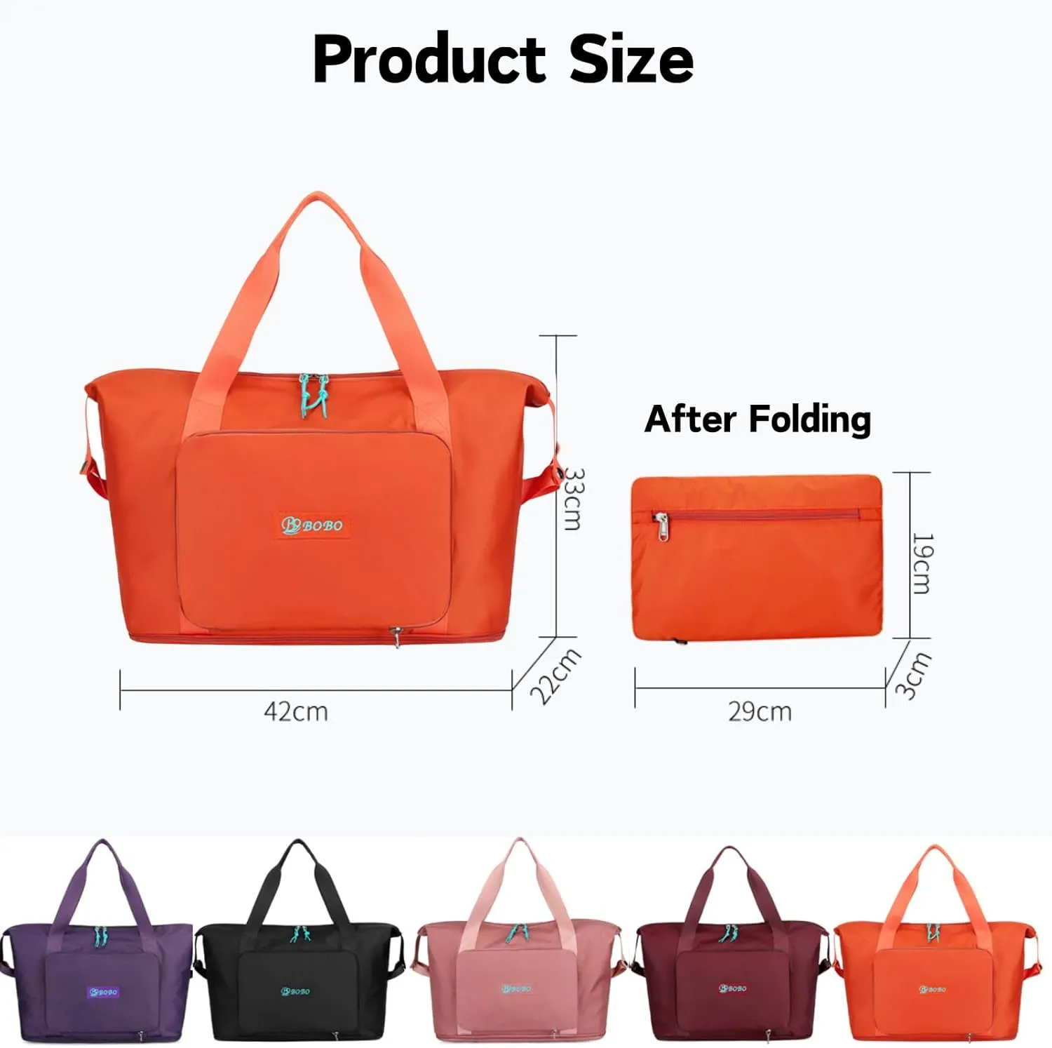 Expandable Travel Duffle Bag for Women Men, Lightweight Foldable Travel Tote Bags Gym Bag, Large Waterproof Carry On Weekender Overnight Bag with Wet Pocket for Workout, Fitness, Shopping Peacock Blue