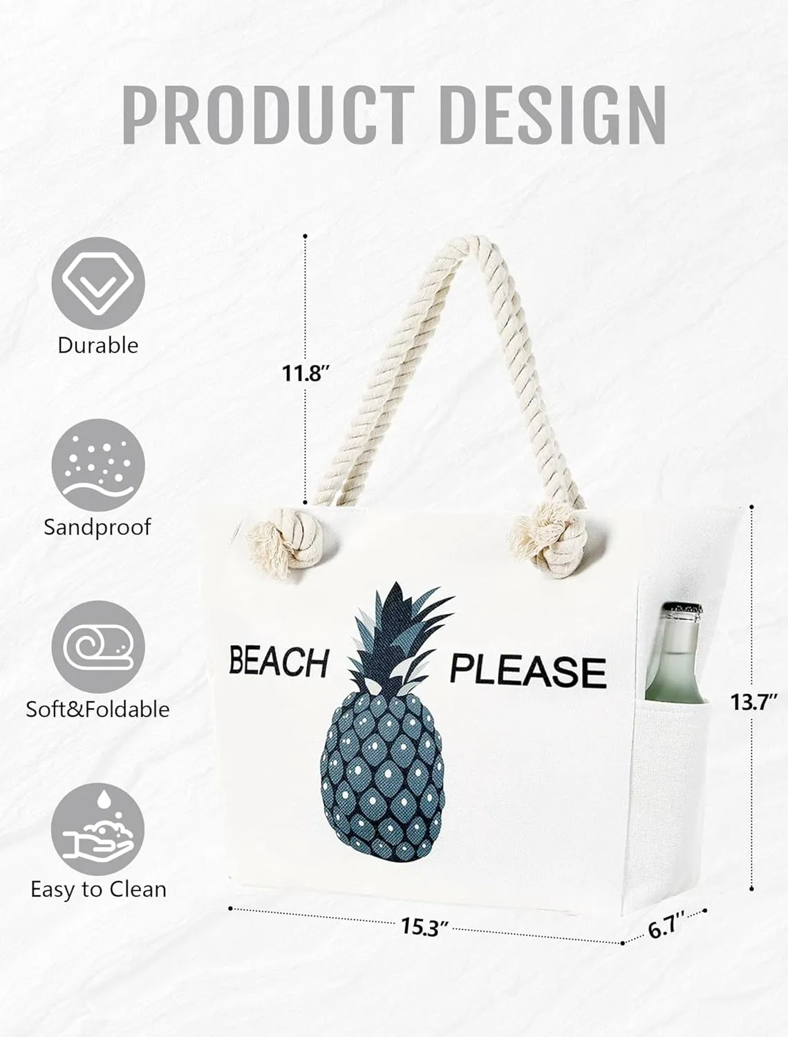 Extra Large Beach Bag Tote Bags Women Oversized XL Waterproof Vacation Canvas Personalized