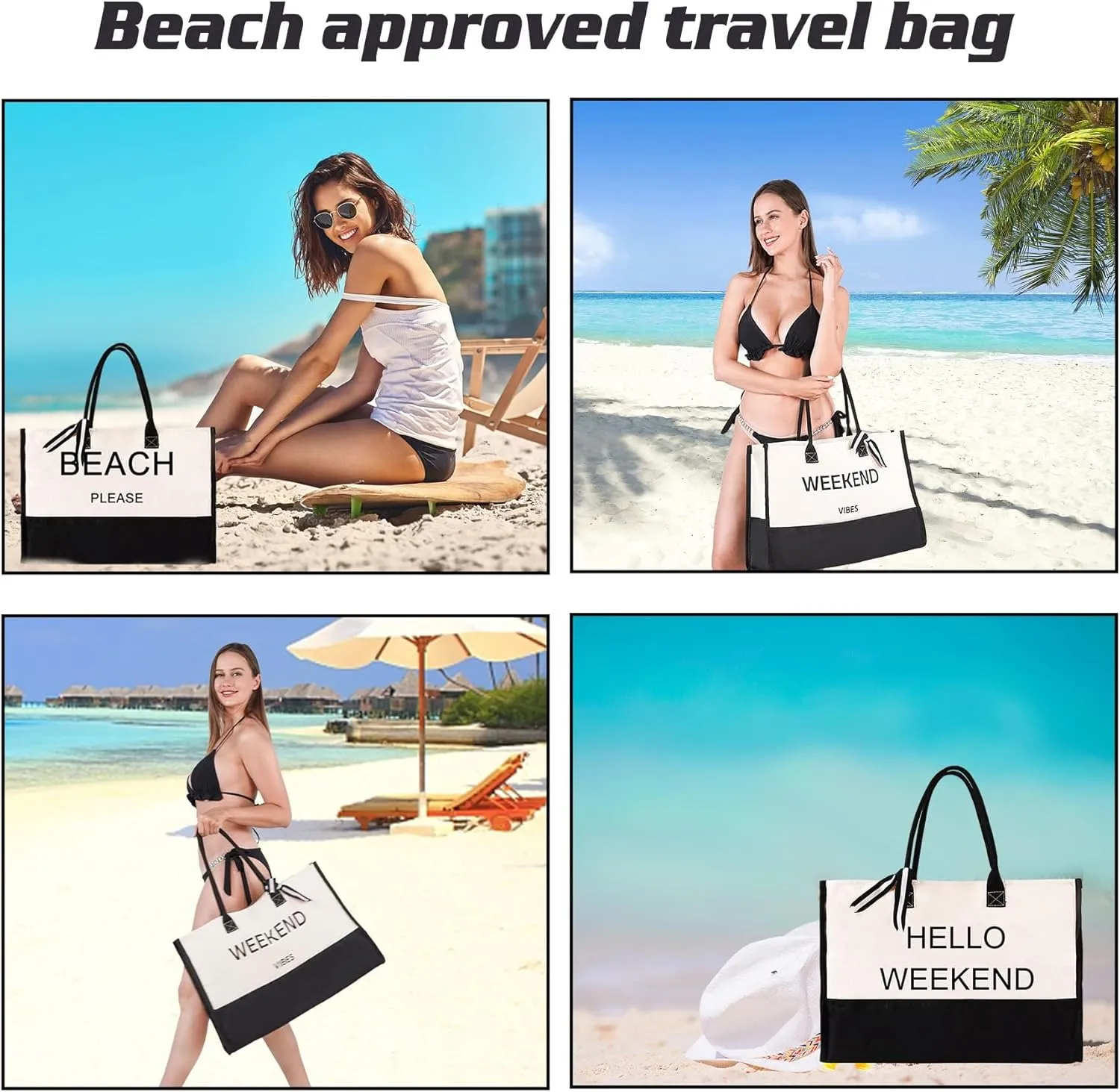 Extra Large Beach Bag Tote Bags Women Oversized XL Waterproof Vacation Canvas Personalized
