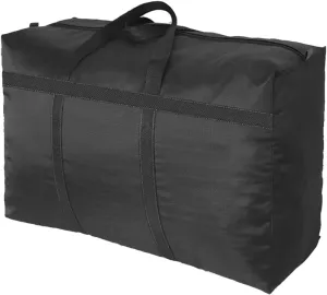 Extra Large Heavy Duty Moving Bag, Duffle Moving Bags 230L with Zippers for Space Saving Moving Storage and College Dorm,Oxford Cloth Waterproof Fabric, Black