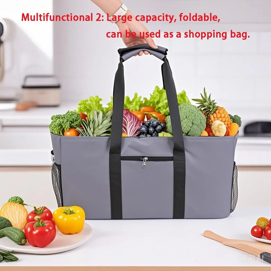 Extra Large Utility Tote Bag,Reusable Shopping Bags with Handles - Waterproof,Foldable,and Spacious