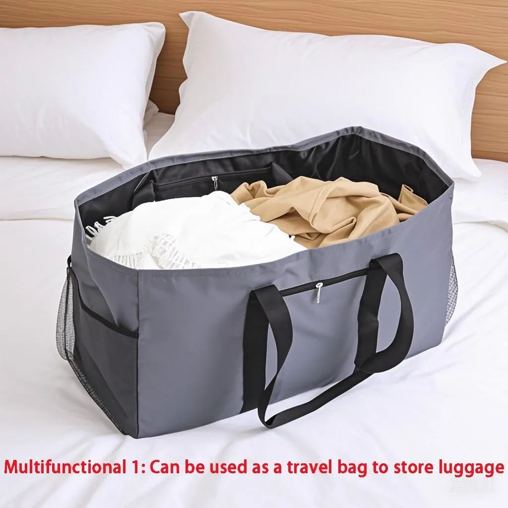 Extra Large Utility Tote Bag,Reusable Shopping Bags with Handles - Waterproof,Foldable,and Spacious