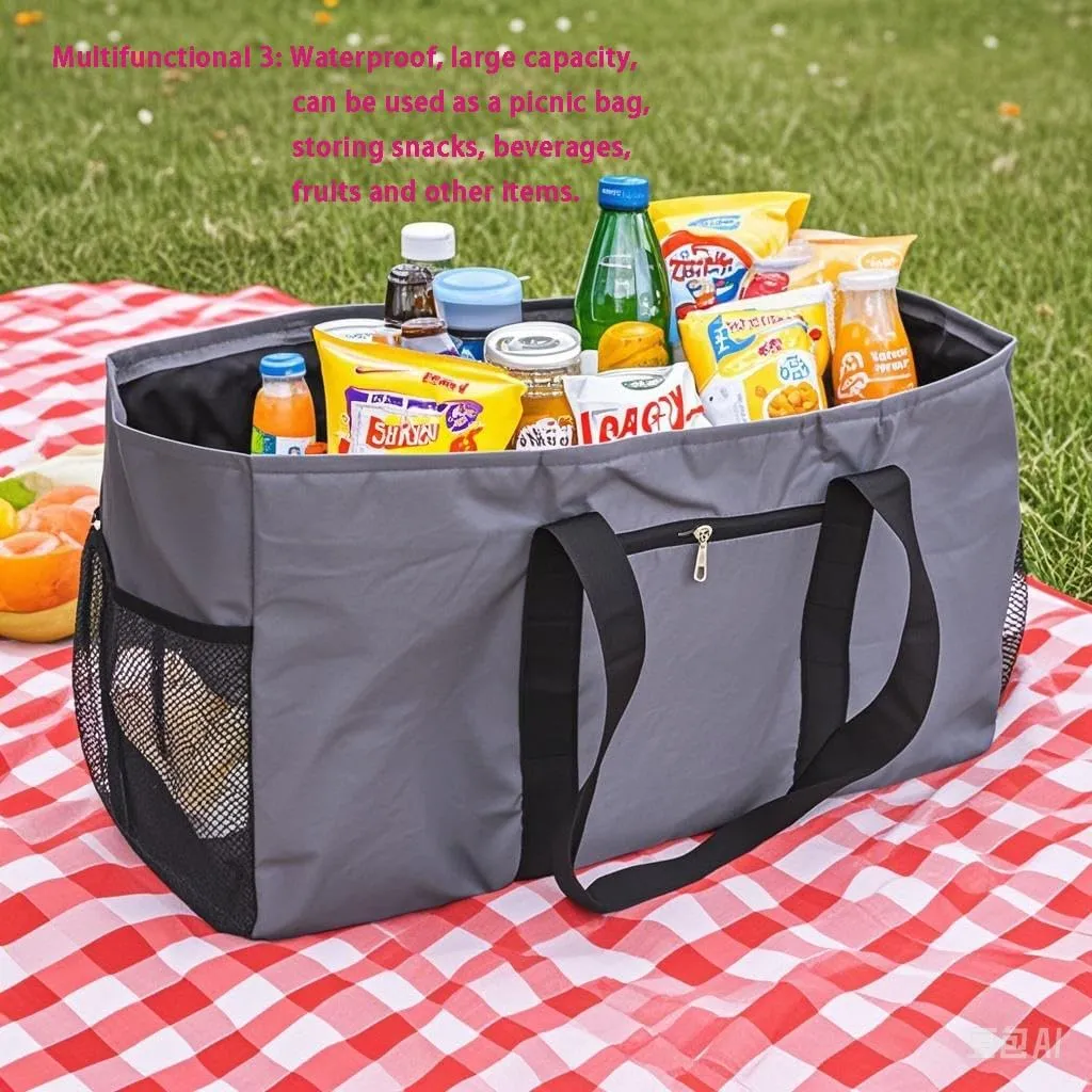 Extra Large Utility Tote Bag,Reusable Shopping Bags with Handles - Waterproof,Foldable,and Spacious