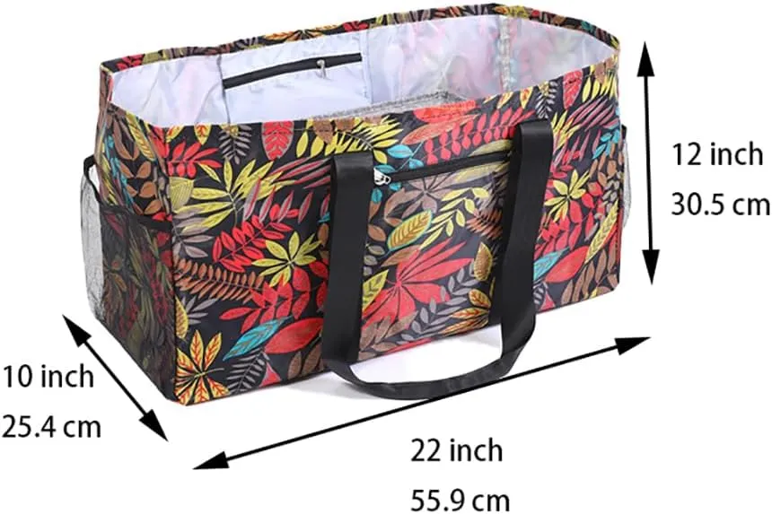 Extra Large Utility Tote - Reusable Shopping Bags, Waterproof Beach Bag, Foldable Storage