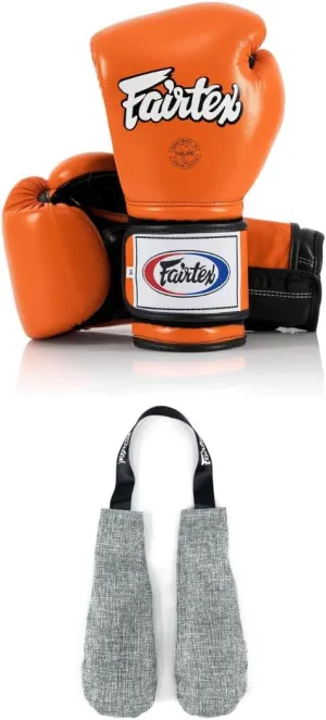 Fairtex BGV9 Boxing Gloves with Deodorizer Inserts | Mexican Style Glove for Hard Hitters   Odor & Moisture Absorber for Boxing, MMA, Muay Thai | Perfect Bundle for Clean & Durable Gear