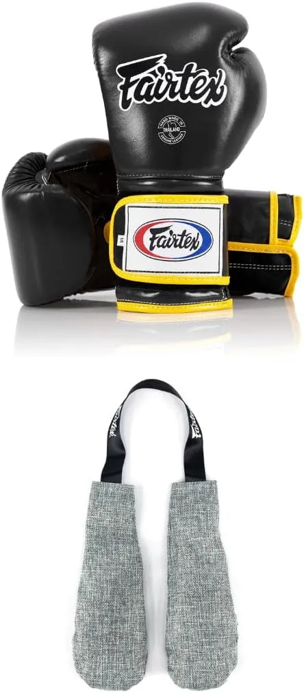 Fairtex BGV9 Boxing Gloves with Deodorizer Inserts | Mexican Style Glove for Hard Hitters   Odor & Moisture Absorber for Boxing, MMA, Muay Thai | Perfect Bundle for Clean & Durable Gear