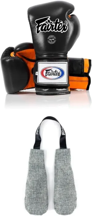 Fairtex BGV9 Boxing Gloves with Deodorizer Inserts | Mexican Style Glove for Hard Hitters   Odor & Moisture Absorber for Boxing, MMA, Muay Thai | Perfect Bundle for Clean & Durable Gear