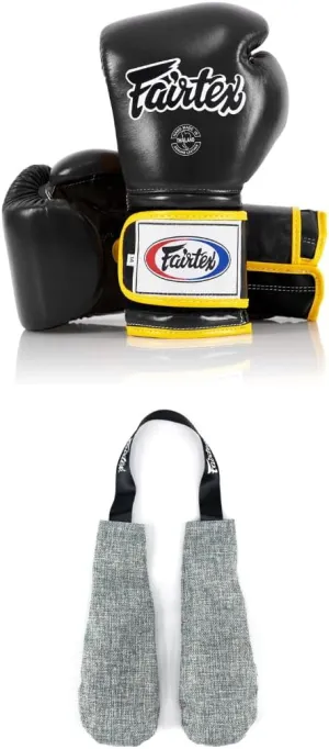 Fairtex BGV9 Boxing Gloves with Deodorizer Inserts | Mexican Style Glove for Hard Hitters   Odor & Moisture Absorber for Boxing, MMA, Muay Thai | Perfect Bundle for Clean & Durable Gear