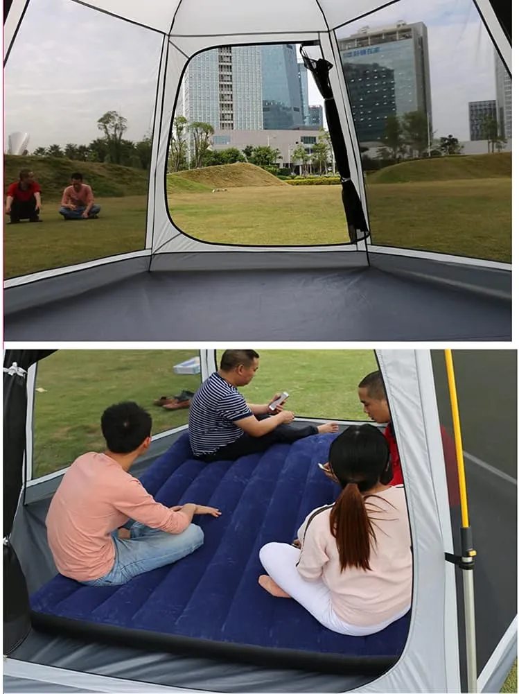 Family Outdoor Camping Tent Automatic Pop-Up Tent 3-4 Person Double Layer Waterproof Instant Tent Easy Set Up Ideal Outdoor