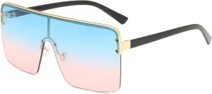 Fashion Oversized Sunglasses Women Men Trend Luxury One Piece Eyewear Summer Beach Vacation Sunglasses Uv400