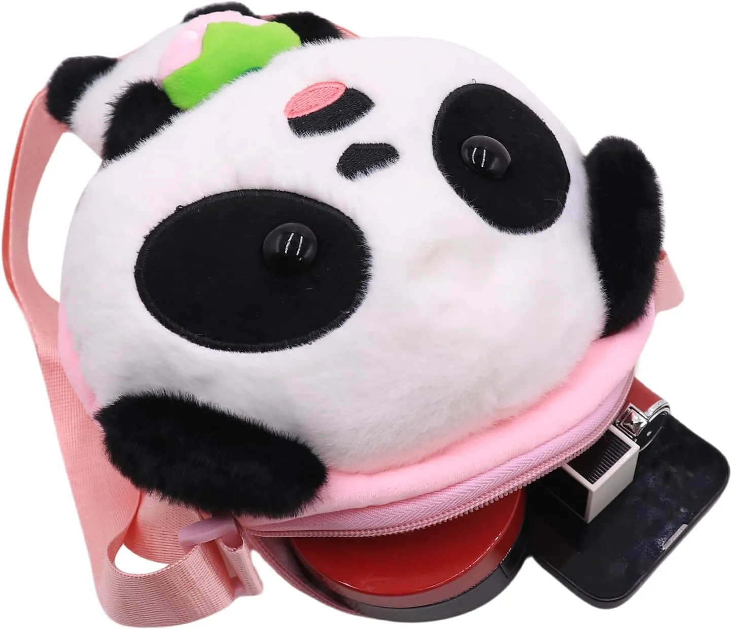 Faux Fur Panda Crossbody Purse for Women Small Fluffy Animal Shoulder Bag Plush Panda Purse Animal Stuffed Purse Cartoon Bag