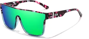 FEISEDY Sunglasses for Women Men, Fashion Mirrored Single Lens, Driving Beach Sunnies UV400 Shades B2996