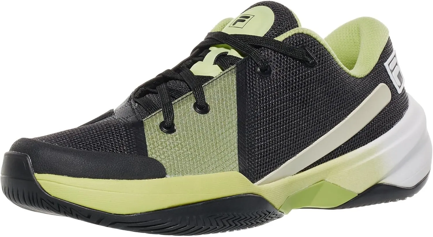 Fila Fire Ace Mens Tennis Shoes - Black/Lime/Gard/D Medium / 8.0