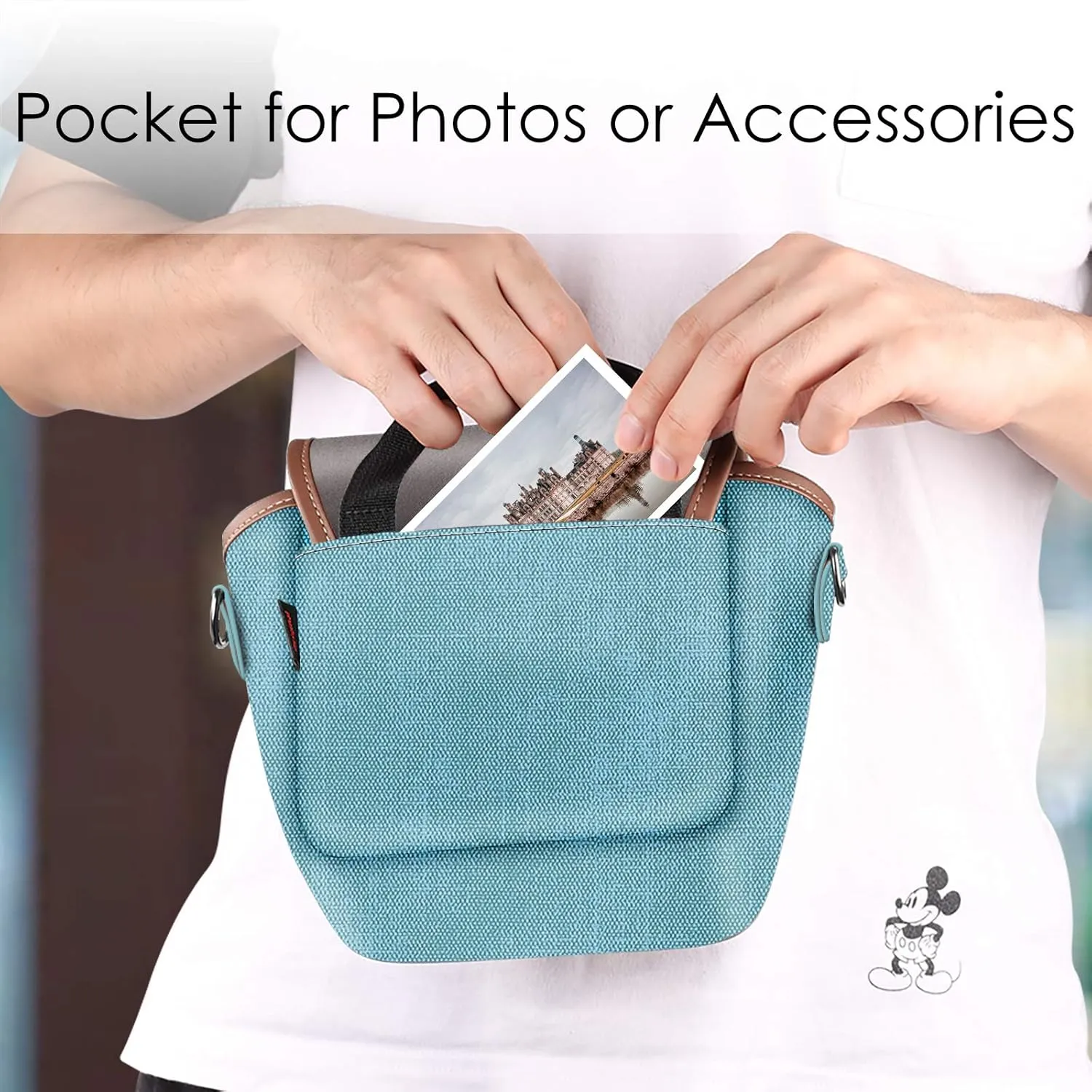 FINTIE Camera Bag Compatible with Polaroid Now  Generation 3rd/2nd/1st I-Type, Polaroid Flip, OneStep 2 VF, I-2 Instant Film Camera Travel Shoulder Case with Adjustable Strap Accessories