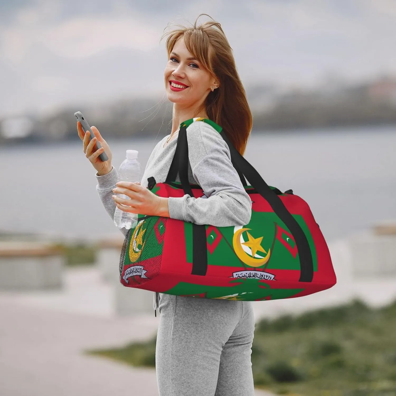 Flag Of Maldives Travel Duffel Bag Large Foldable Waterproof Overnight Bag For Beach Swim Bags Pool Sports Gym