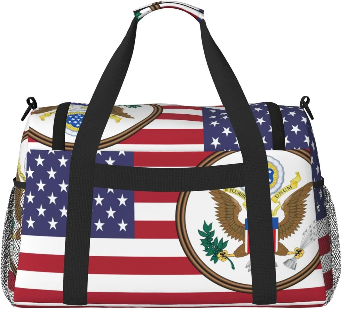 Flag Of United States Travel Duffel Bag Large Foldable Waterproof Overnight Bag For Beach Swim Bags Pool Sports Gym