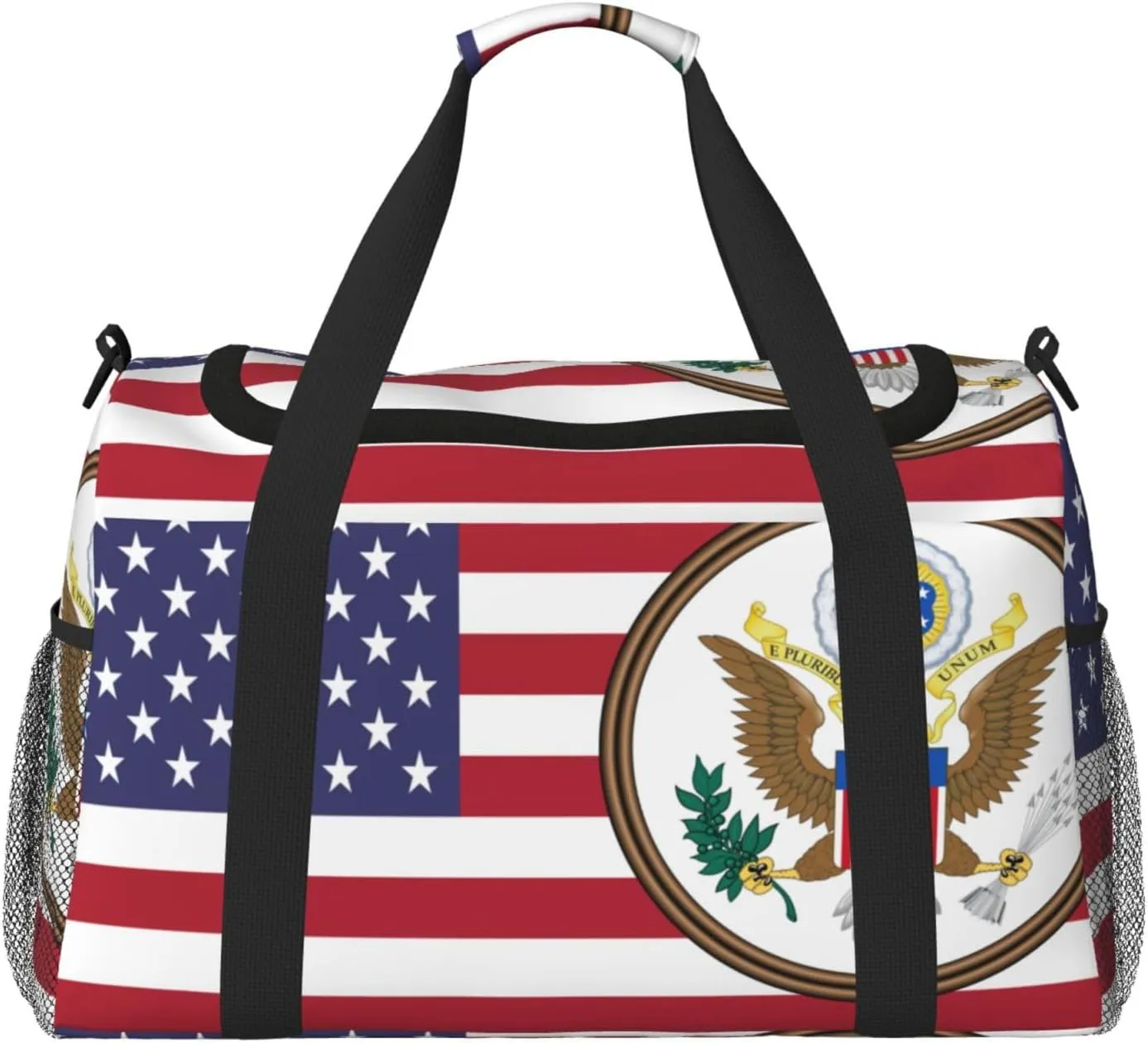 Flag Of United States Travel Duffel Bag Large Foldable Waterproof Overnight Bag For Beach Swim Bags Pool Sports Gym