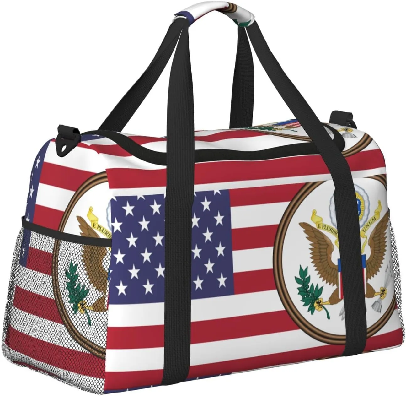 Flag Of United States Travel Duffel Bag Large Foldable Waterproof Overnight Bag For Beach Swim Bags Pool Sports Gym