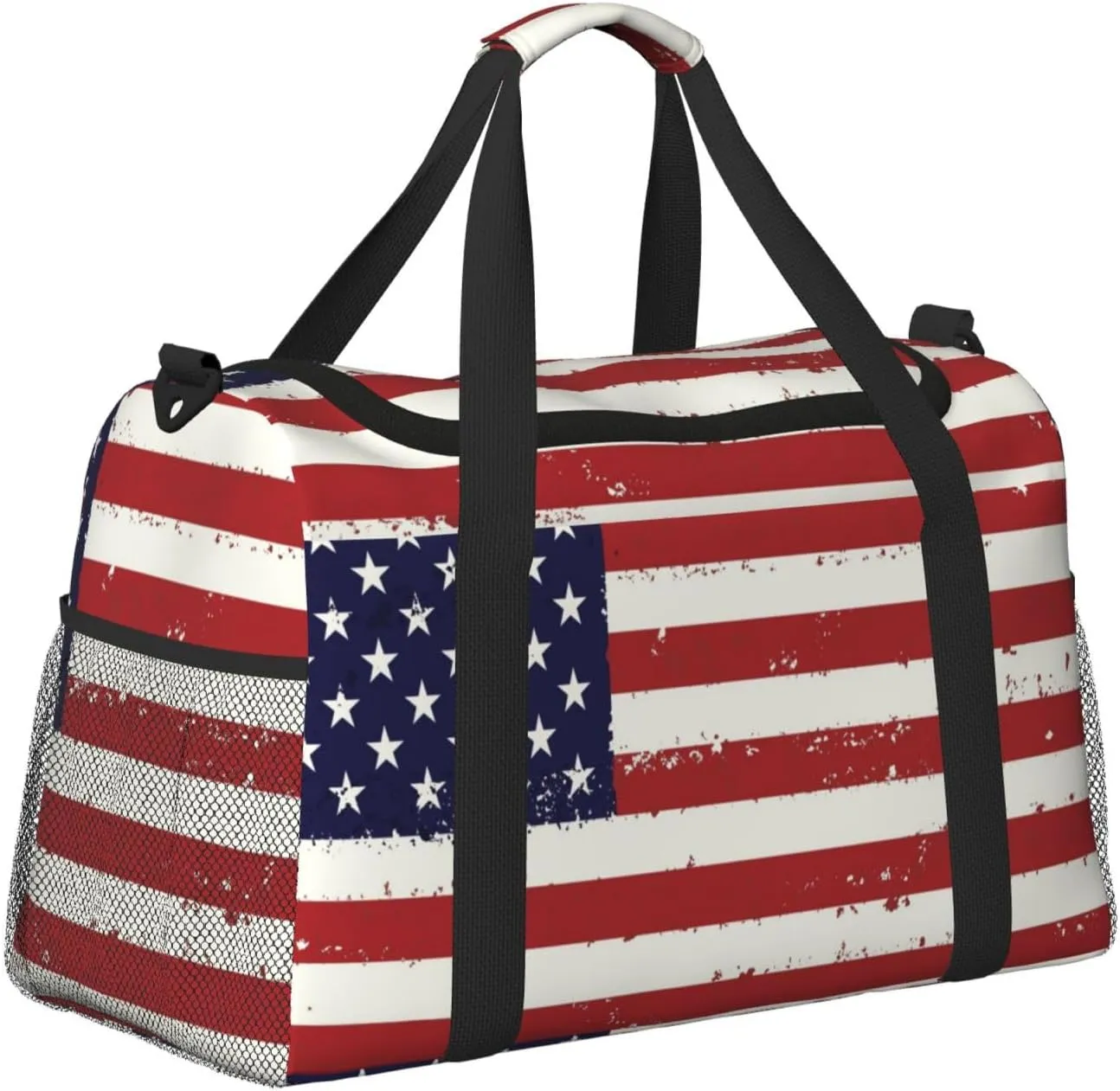 Flag United States Travel Duffel Bag Large Foldable Waterproof Overnight Bag For Beach Swim Bags Pool Sports Gym