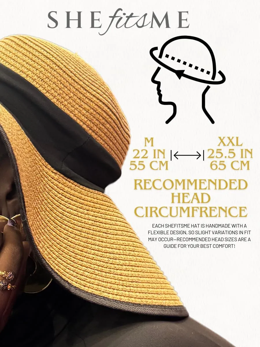 Flex Beach Sun Hat for Women Satin-Lined Rollable Removable Chin Strap UPF50 Big-Head Friendly with Travel Bag
