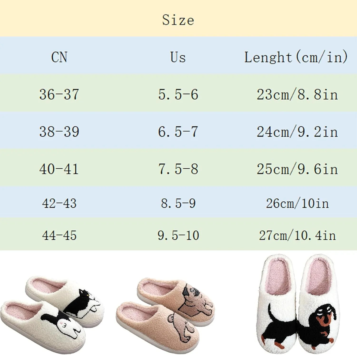 Fluffy Animals Slippers, Women Girls Winter Warm Cute Cartoon Non Slip Home Indoor Slippers