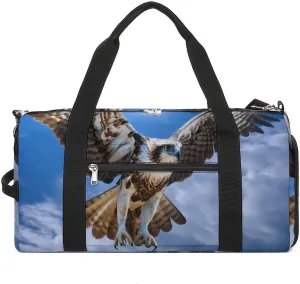 Flying North USA Sports Gym Bag for Men Women Travel Duffel Bag with Shoulder Strap