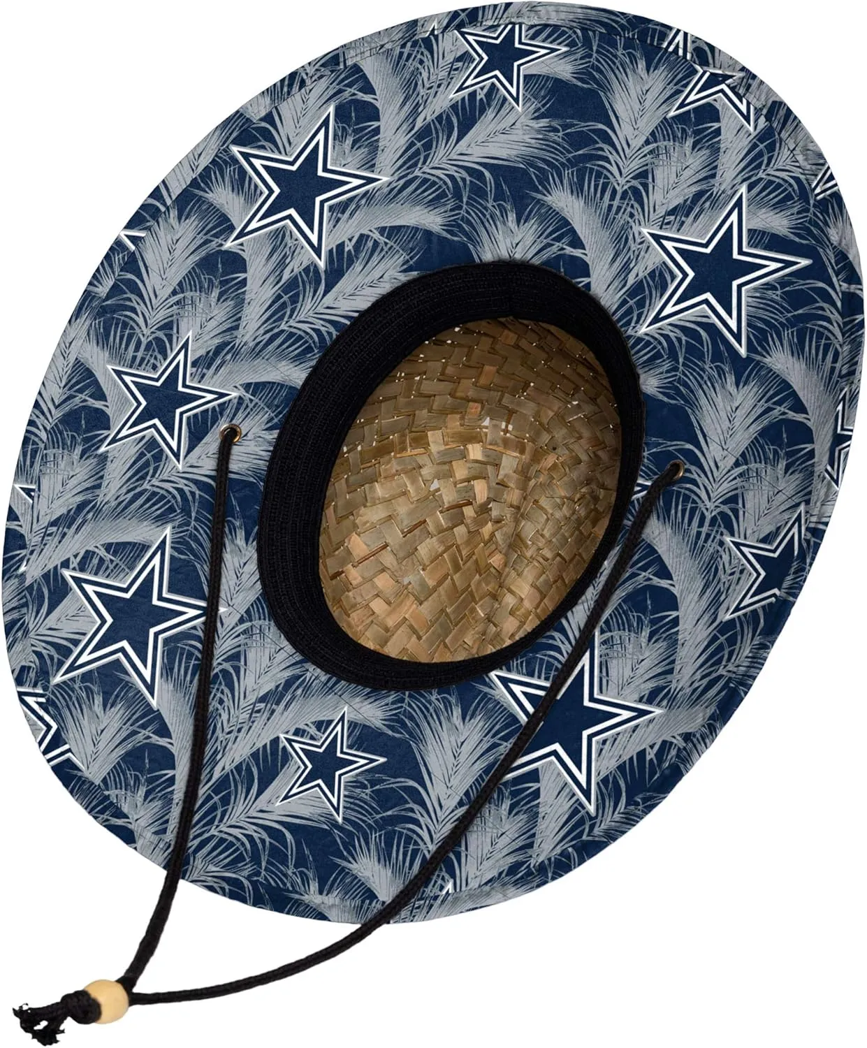 FOCO Men's NFL Team Logo Floral Lifeguard Beach Straw Sun Hat