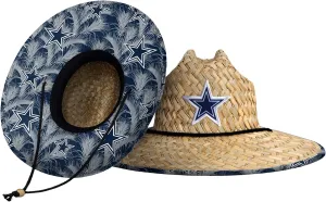 FOCO Men's NFL Team Logo Floral Lifeguard Beach Straw Sun Hat