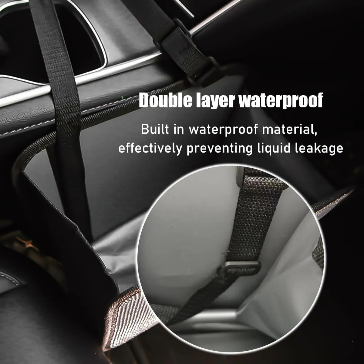 Foldable Car Trash Can, Bling Rhinestone Oxford Auto Hanging Garbage Bag, Crystal Leakproof Foldable Waste Organizer Universal for Most Vehicles, Interior Car Accessories (Black)