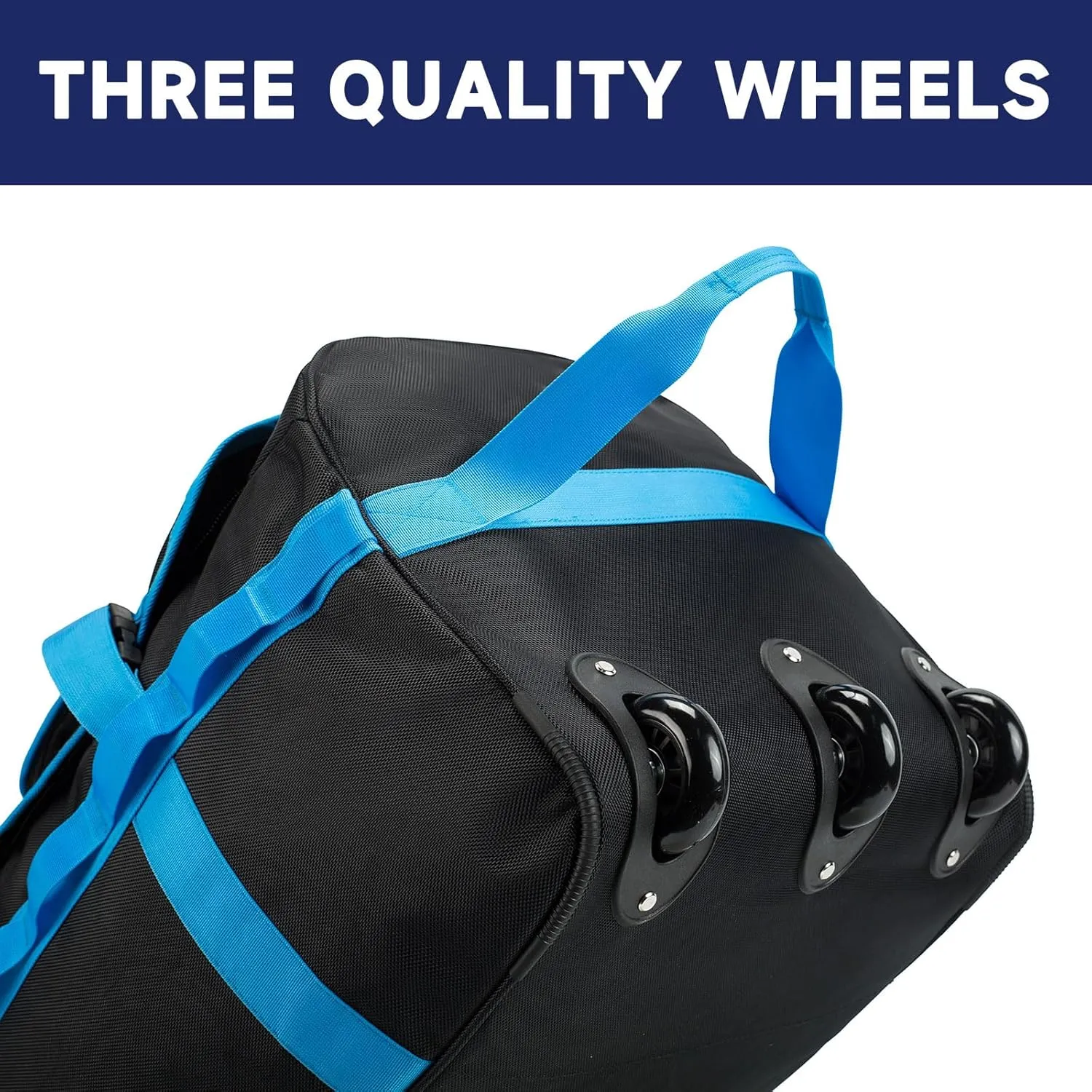 Foldable Duffel Bag with Wheels, 85L Large Carry on Storage Rolling Wheeled Bag for Travel Sports Camping Weekend Overnight