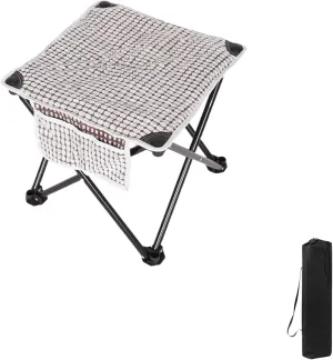 Foldable Stool Outdoor，Large Portable Camping Stool（Grey），Suitable for Travel, Fishing, Indoor and Outdoor Activities