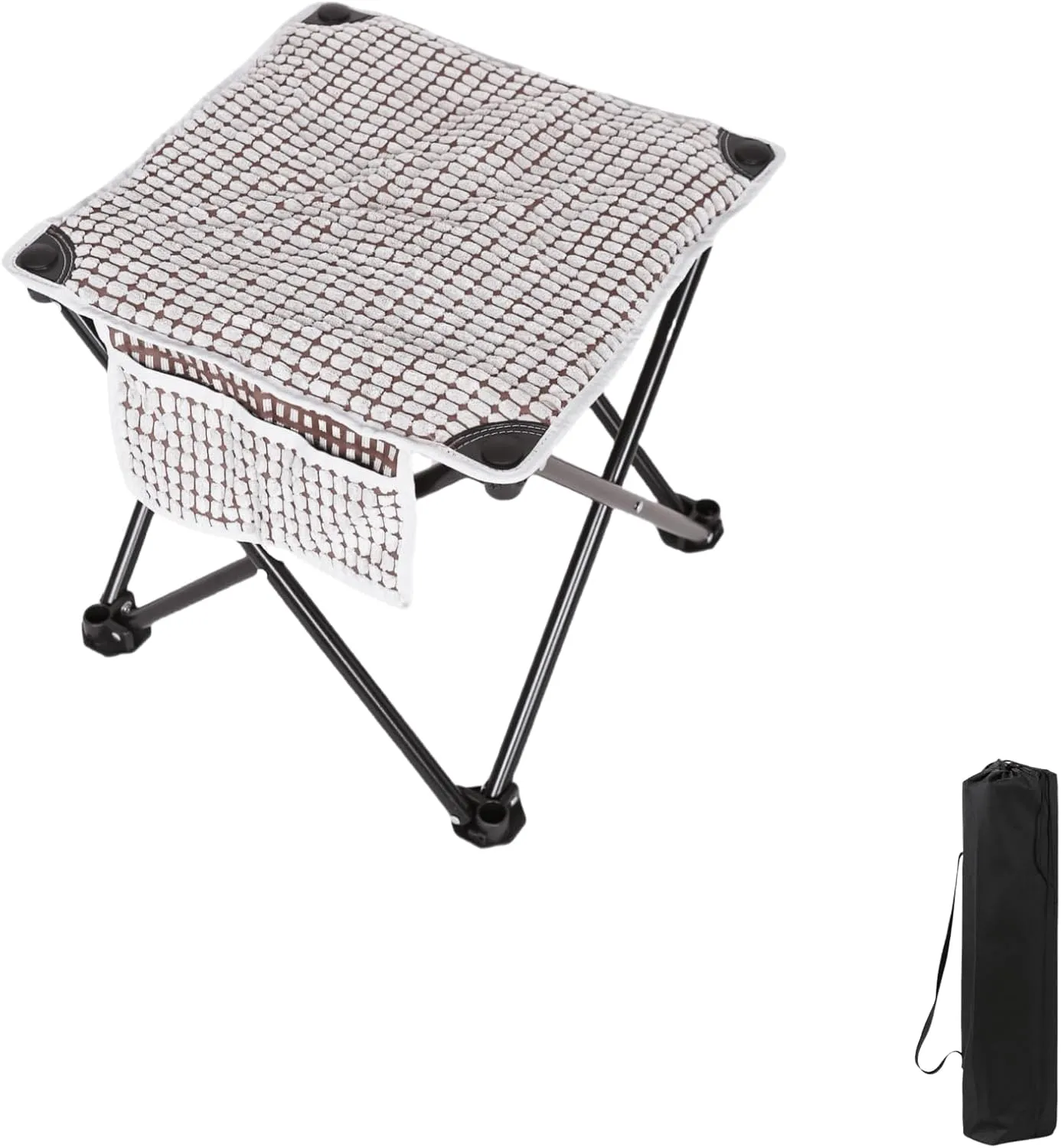Foldable Stool Outdoor，Large Portable Camping Stool（Grey），Suitable for Travel, Fishing, Indoor and Outdoor Activities