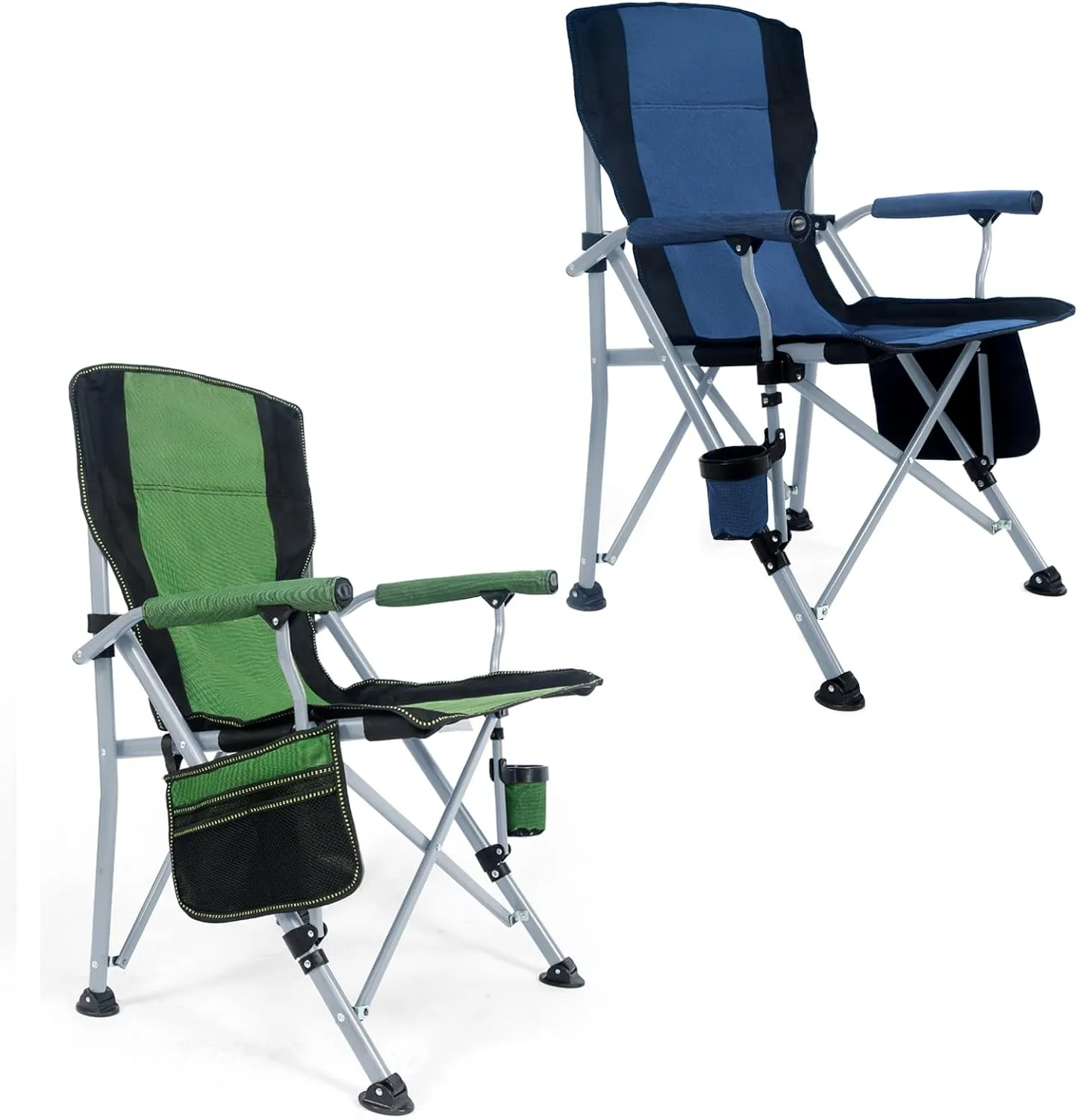 Folding Camping Chair Portable Outdoor Beach Chair, Heavy Duty Foldable Lawn chair Support 330lbs, Collapsible Lightweight Camp Chair with Cup Holder&Carry Bag for Fishing Outside Sports Picnic