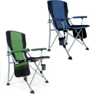 Folding Camping Chair Portable Outdoor Beach Chair, Heavy Duty Foldable Lawn chair Support 330lbs, Collapsible Lightweight Camp Chair with Cup Holder&Carry Bag for Fishing Outside Sports Picnic