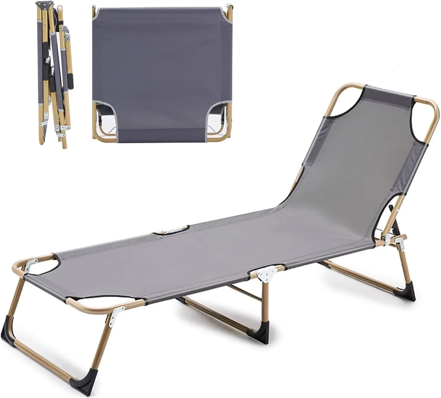 Folding Camping Cot Bed Queen 1200D Oxford Cloth max Loading of 551 lbs, Portable Folding Bed 72CM Width Backrest 4-Position Adjustment, 192x72x28 cm