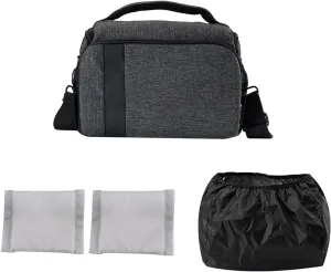 for 3 Portable Storage Bag Travel Outdoor Nylon Carrying for Case Zipper Handbag Accessory, Gray