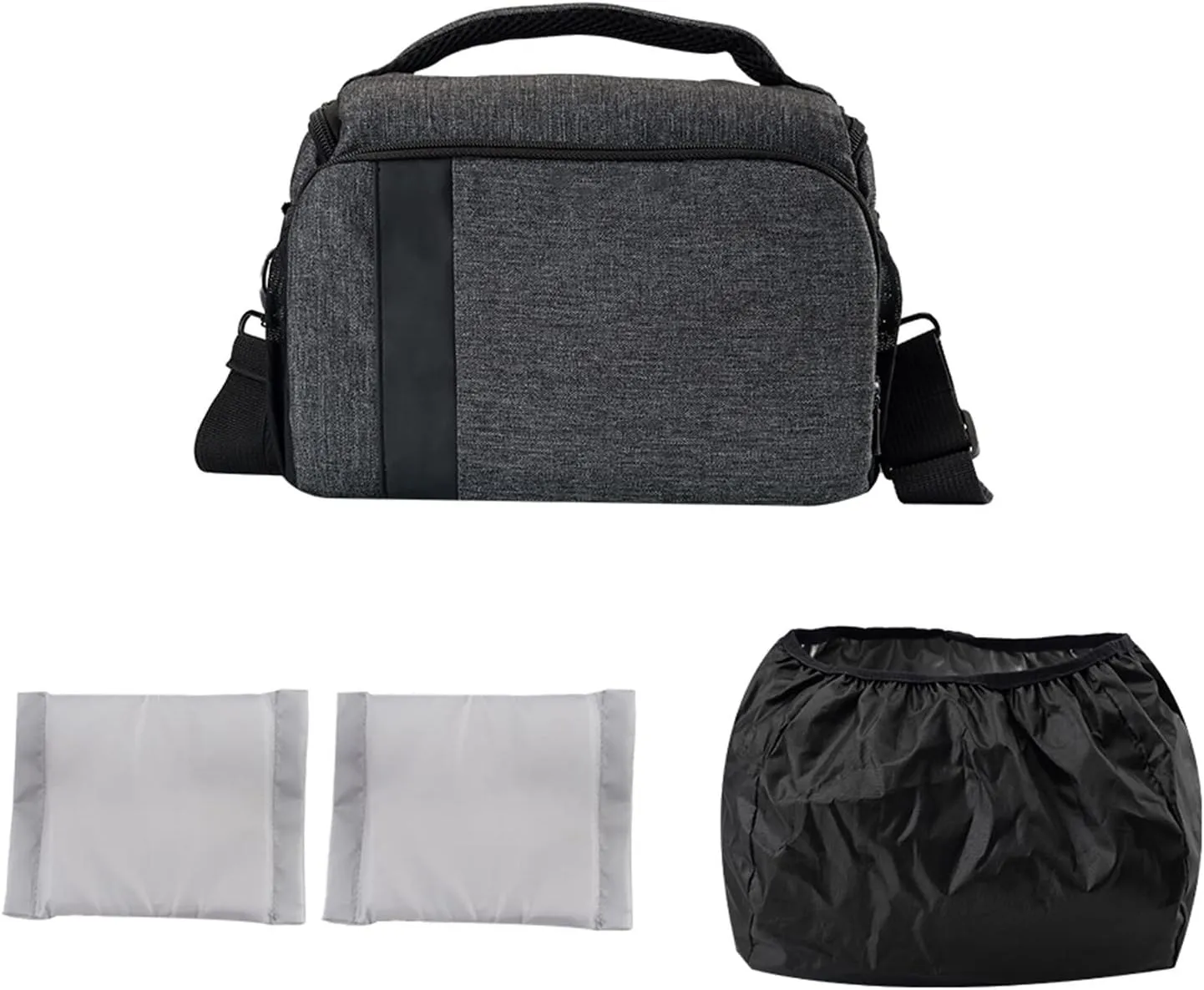for 3 Portable Storage Bag Travel Outdoor Nylon Carrying for Case Zipper Handbag Accessory, Gray