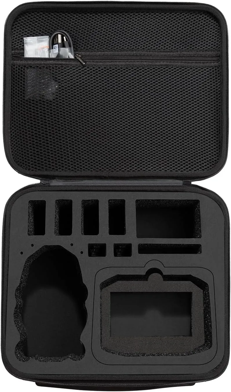 for 3 Portable Storage Bag Travel Outdoor PVC Carrying for Case Large Capacity Zipper Handbag Accessory, Internal Black