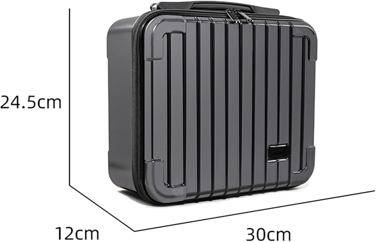 for 3 Portable Storage Bag Travel Outdoor PVC Carrying for Case Large Capacity Zipper Handbag Accessory, Internal Black